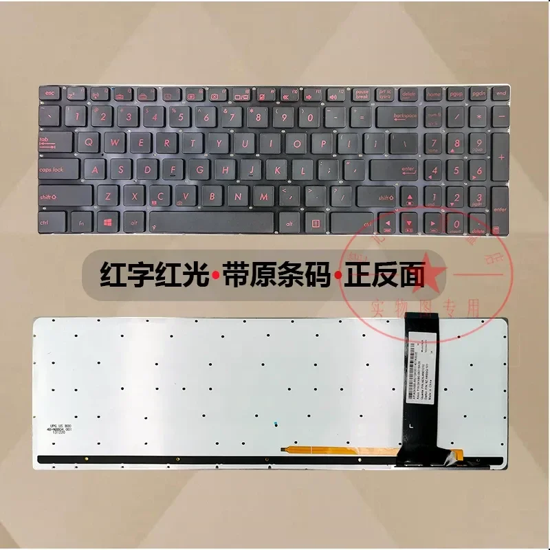 Фото Запасная клавиатура для оригинальных ноутбуков ASUS N550JV, U500, Q550L, N750J, N56V, N76V, G550J (для рынка Австралии) №2
