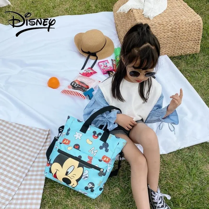 Disney Shoulder Bag for Girl Kids Side Bags for Girls Mini Mickey Mouse Handbags Tote Waterproof Nylon Cute for Class Students