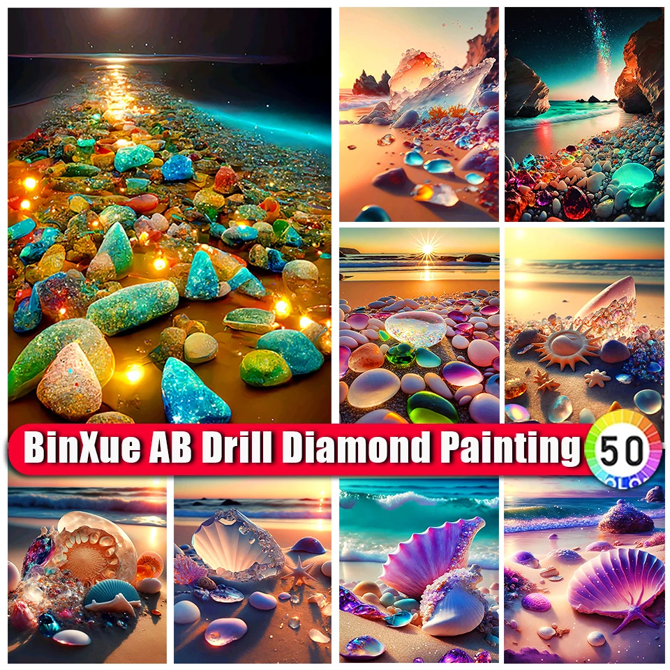 

BinXue 2023 New Scenery Snow Castle AB Diamond Painting Kits Handmade DIY Butterfly Flower Mosaic Cross Stitch Home Decor Gifts