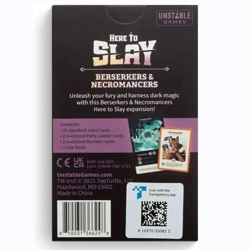 Here to Slay Berserker & Necromancer Expansion Pack