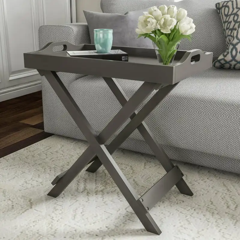 

Портативный складной стол со съемным подносом (серый), Сверхлегкий, для пеших прогулок, альпинизма, пикника, складные столы