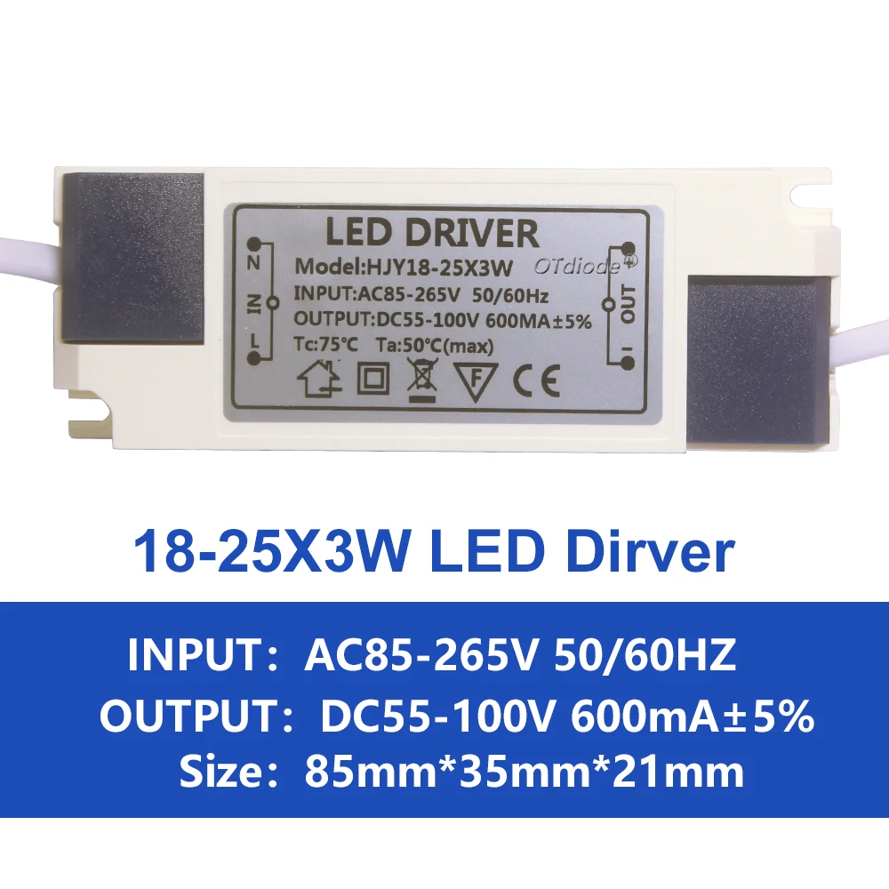 Трансформатор освещения OTdiode 85-265V