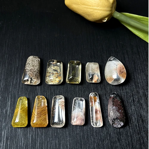 

Beadsnice Fine Natural Ghost Crystal Colorful Transparent Ornament Necklace Pendant