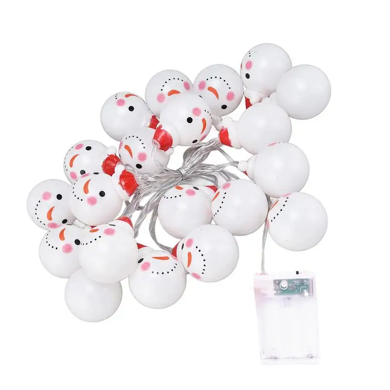 

Гирлянда со снеговиком, яркая Рождественская Декоративная гирлянда со снеговиком, работающая от батарейки, Рождественская гирлянда