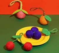 toy ball sisal fruit cat toy