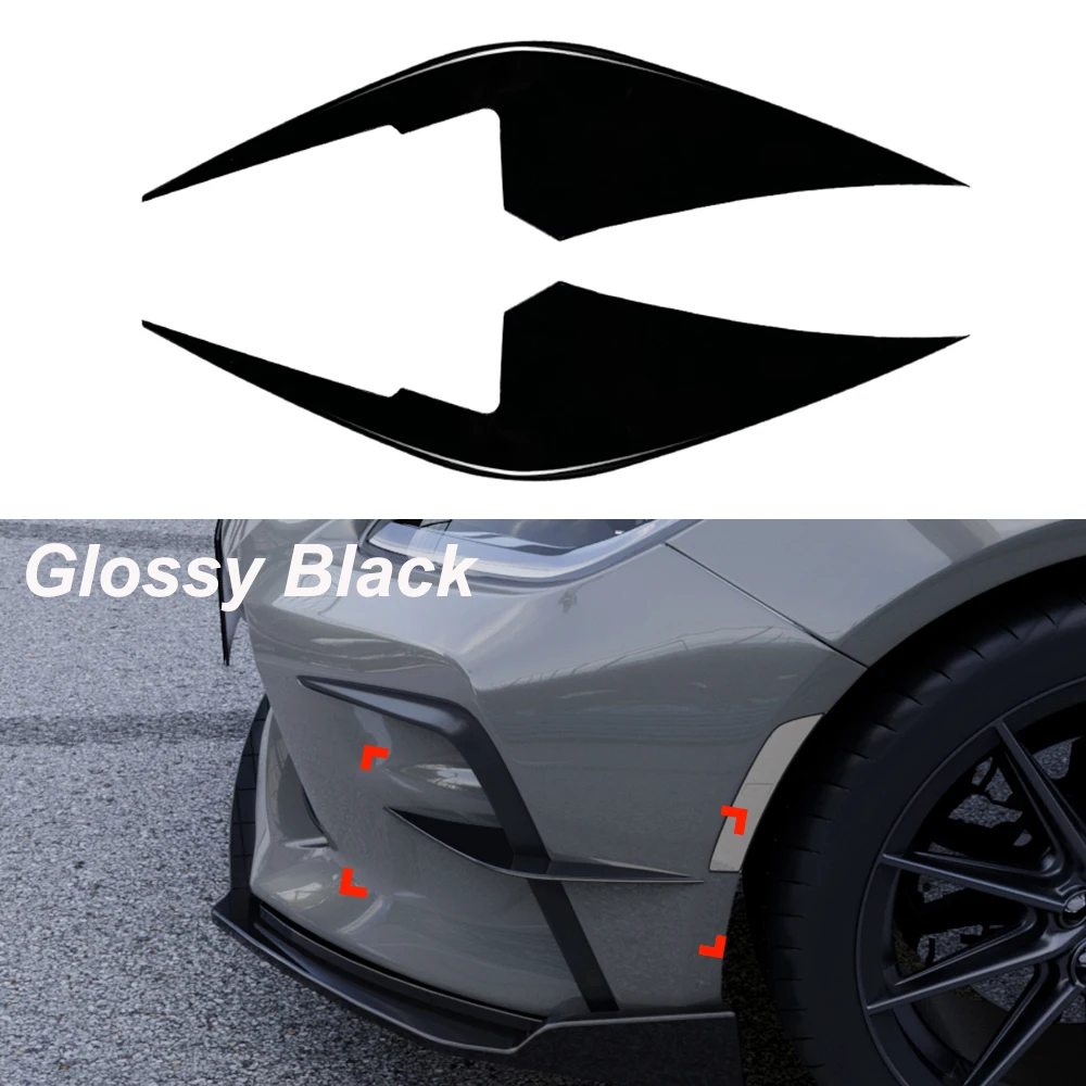 

Для Toyota GR86 2022 + передний ветровой нож, спойлер, решетка, модификация, автомобильная наклейка, комплект кузова, глянцевый черный