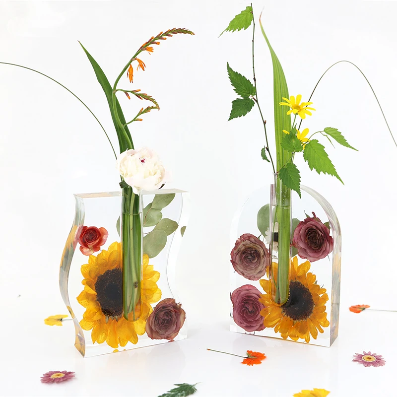 

DIY Epoxy Resin Mold Silicone Wavy Round Arch Silicone Mold For Vase Plant Propagation Station Trial For Hydroponic Flower Stand