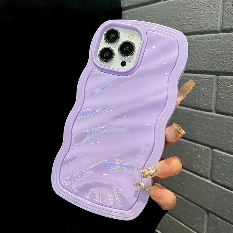 Чехол для телефона с волнистым узором, рябь ярких цветов для iPhone 11, 12, 13, 14, 15, 16 Pro Max Plus, противоударный силиконовый бампер, задняя крышка (art.: 3920cf01bcc18) - 3920cf01bcc18