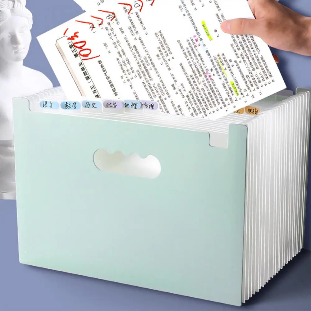 Папка-гармошка с ярлыками яркий органайзер для файлов 25 карманов