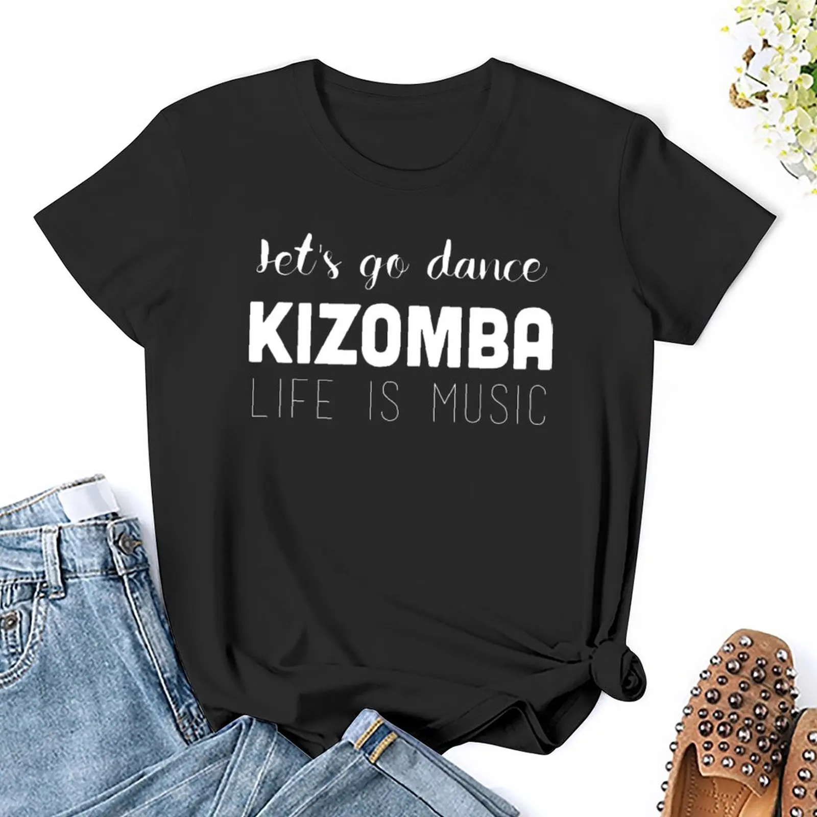 

Tshirt Let's Go Dance Kizomba Essential 100% Cotton Campaign Cute Home Eur Size High Grade