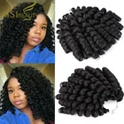 AISI BEAUTY 8 дюймов Омбре плетеные волосы, волшебная палочка, локоны, вязаные крючком косы, синтетические волосы кроше для наращивания для черных женщин