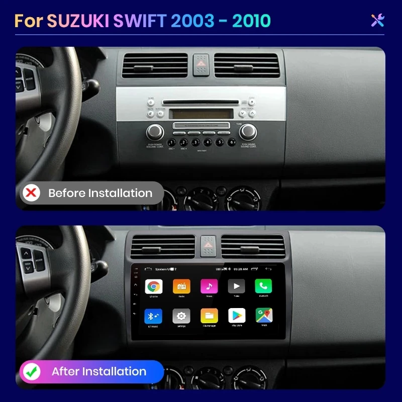 Автомагнитола AWESAFE PX9 для SUZUKI SWIFT 2003-2010 2011-2017 2 din Android |