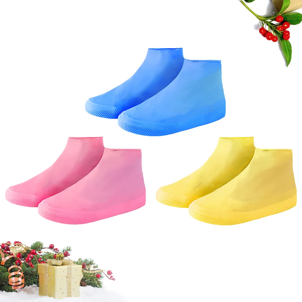 

Shoe Cover Covers Waterproof Rain Shoes Overshoes Protectors Silicone Boot Anti Rubber Reusable Sock Cycling Sports Case Skid