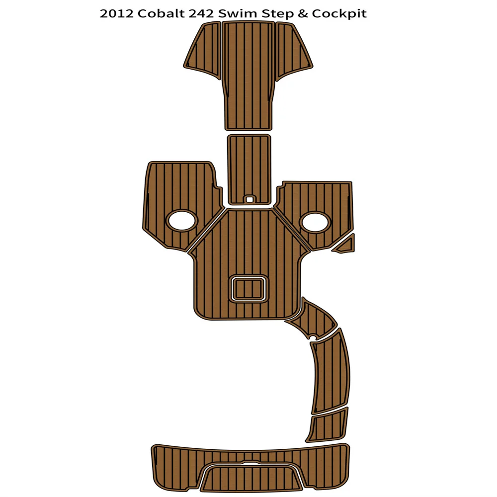 Tapis De Pont En Mousse EVA Imitation Teck Pour Cobalt 242 (2012) - Neuf