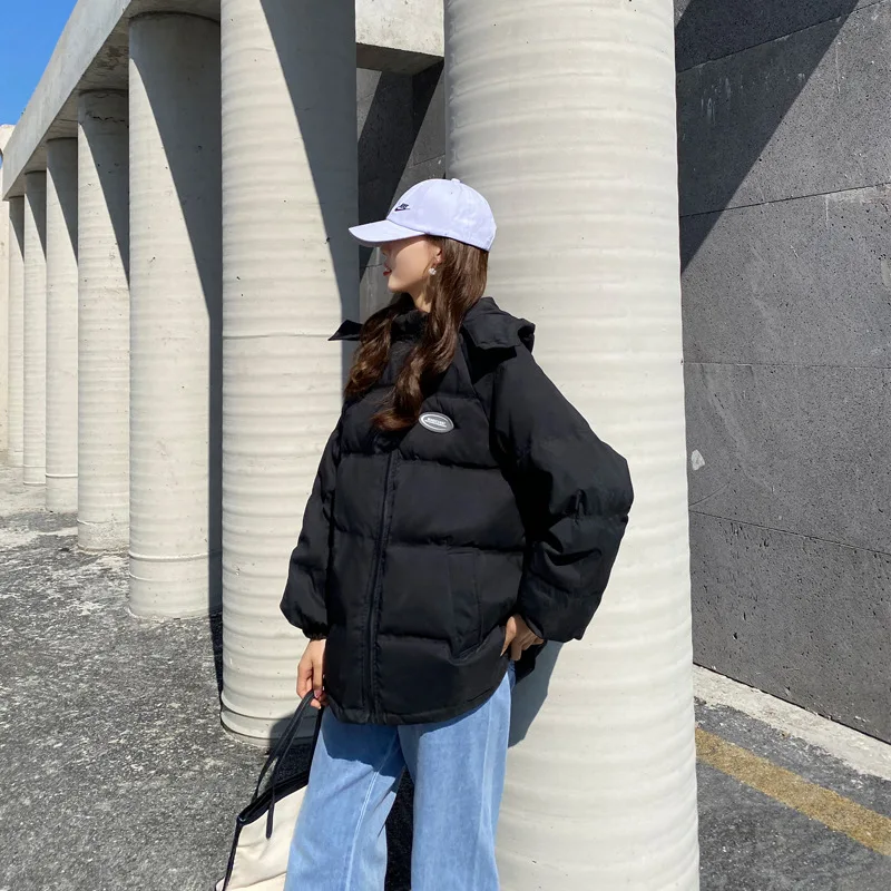 Down Jacket Female Short Paragraph 2022 Autumn and Winter New White Duck Down Loose Small Black Bread Clothes Winter