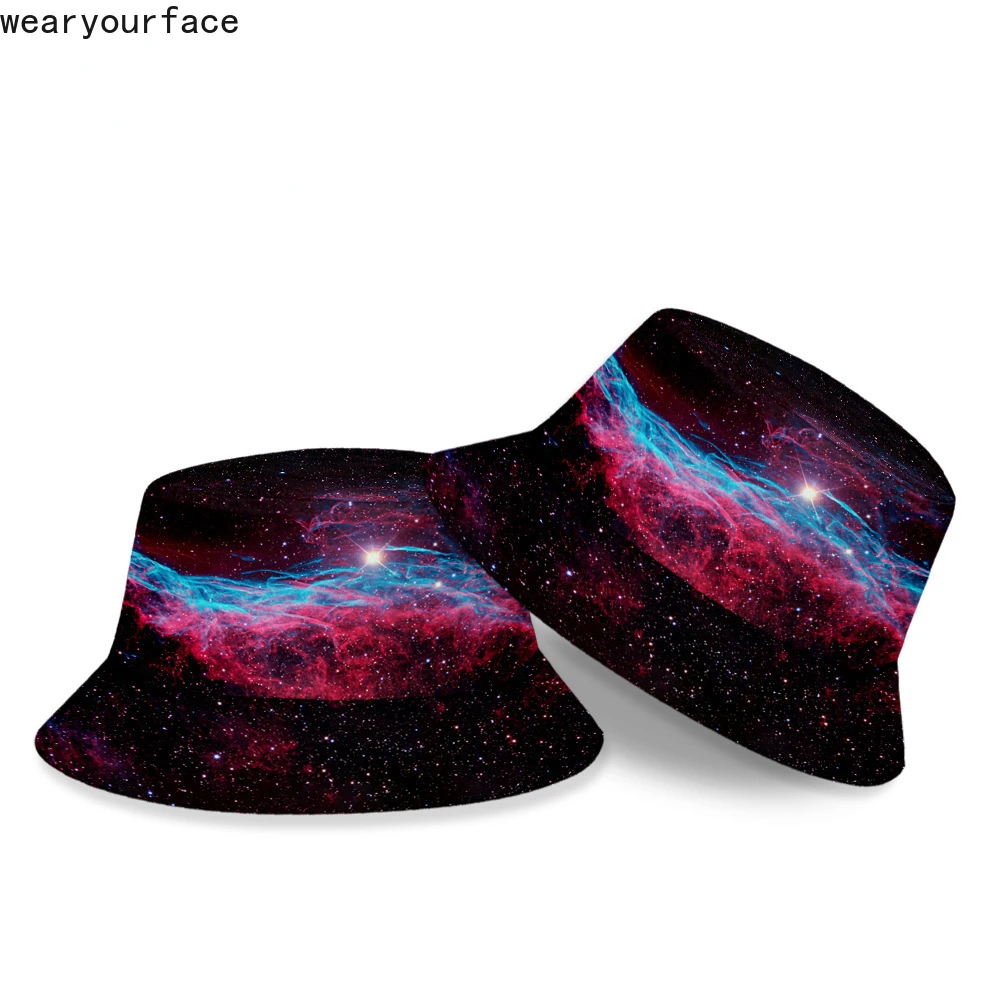 

Bucket Hats All Over Printed Galaxy Space Nebula for Men Women Adult Hip Hop Colors Casual Headwear Outdoor Sun Visor Beach Hat