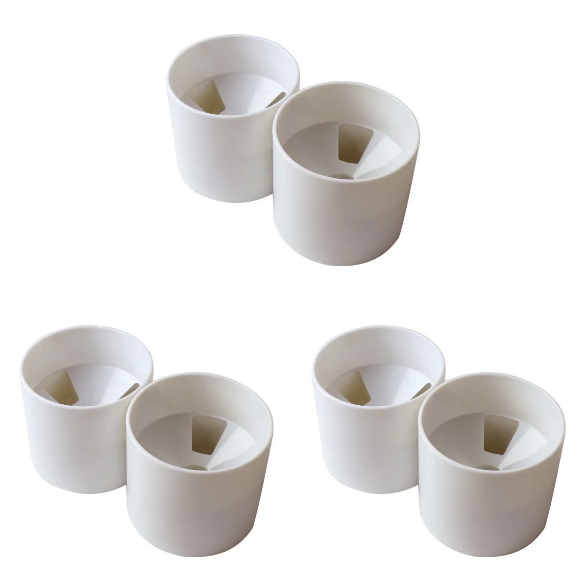 

6 Pcs Practice Putting Cup Home Backyard Training Accessory (White)