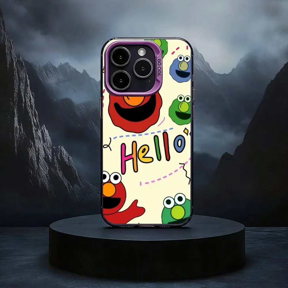 Фото Чехол для телефона Sesame S-Street Cookie Elmo Black Candy серебристого цвета для iPhone 17, 16, 15, 14, 13, 12, 11 Plus, Pro Max №4