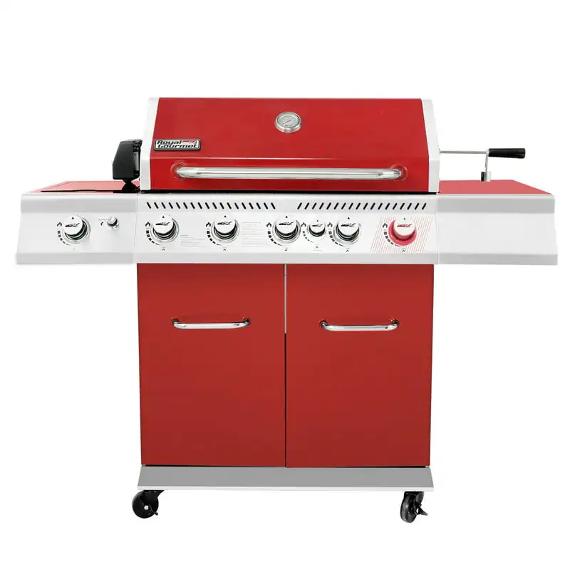 

GA5403R 5-Burner BBQ Cabinet Style Gas Grill with Rotisserie Kit, Rear Burner, Sear Burner and Side Burner Grill cover Bbq grill