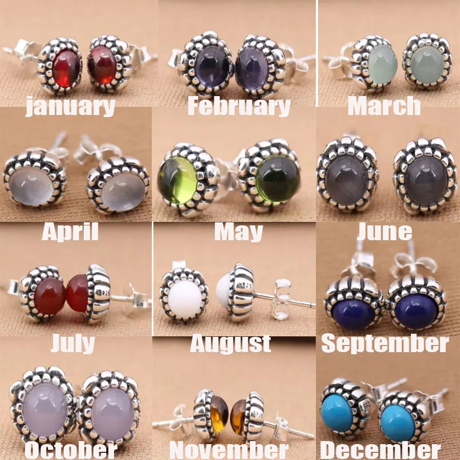 

925 Sterling Silver Birthday Blooms Earrings Fashion Jewelry For Women