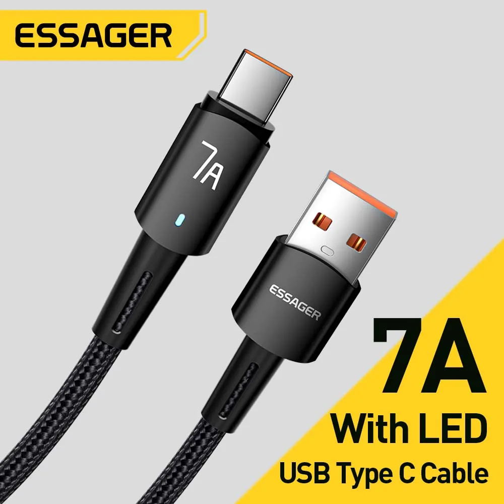 Кабель зарядный Essager 7A/100 Вт USB Type-C 100 |