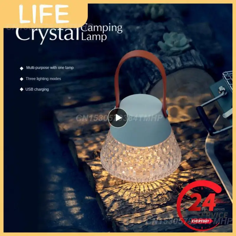 

Crystal Portable Lamp Hook Design Progressive Dimming Portable Atmosphere Lamp Ipx4 Approximately 4 To 24 Hours Nightlight