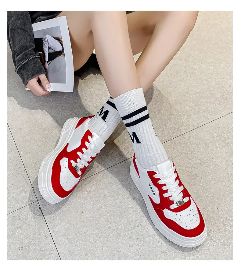 Spring Trend Casual Sport Shoes For Women Women Sneakers Fashion Woman's Shoes  New Comfort White Vulcanized Platform Shoes
