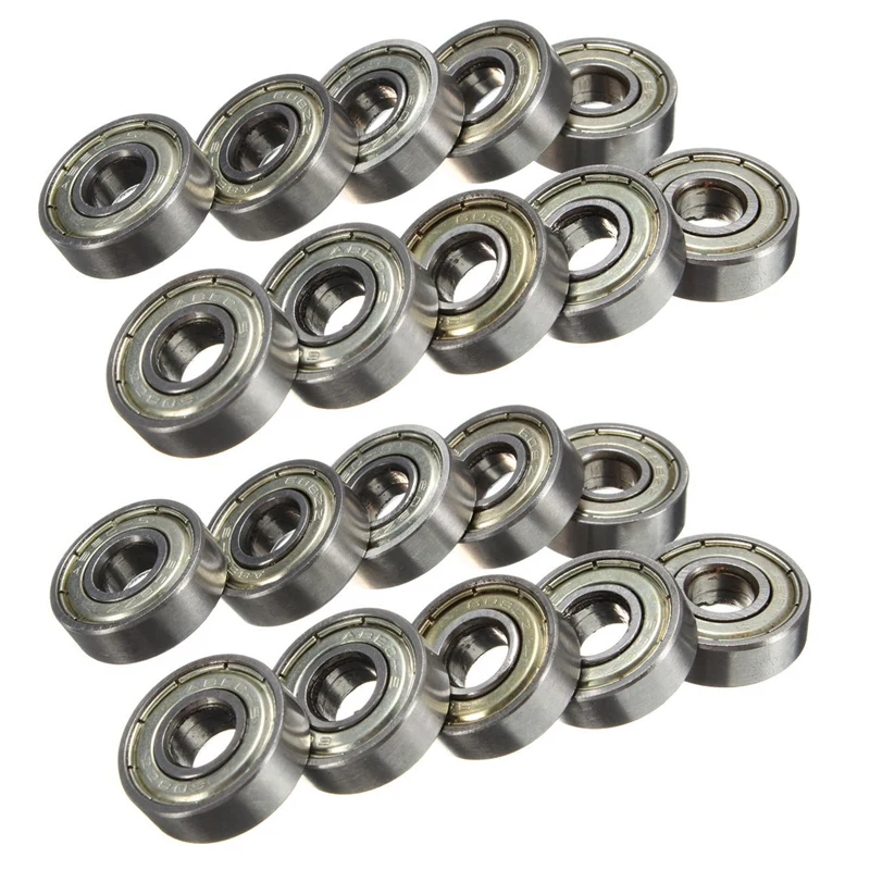 

New 20Pcs 8 X 22 X 7Mm Skateboard Scooter Bearings Wheels ABEC-5 608ZZ