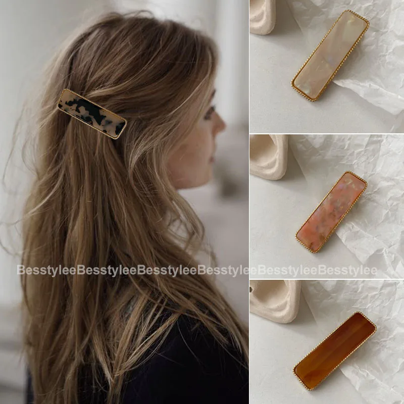 

Vintage Acetic Acid Hair Clips Korean Hairpins Acrylic Bangs Side Clip For Women Girls Hair Accessories Temperament Ornamentr
