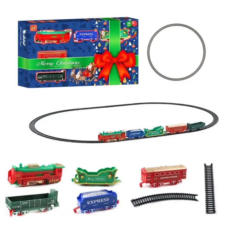 

Игрушечный поезд, Электрический поезд и трек, веселый и образовательный рождественский подарок, игрушечный поезд с питанием от батареи для детей, мальчиков и девочек