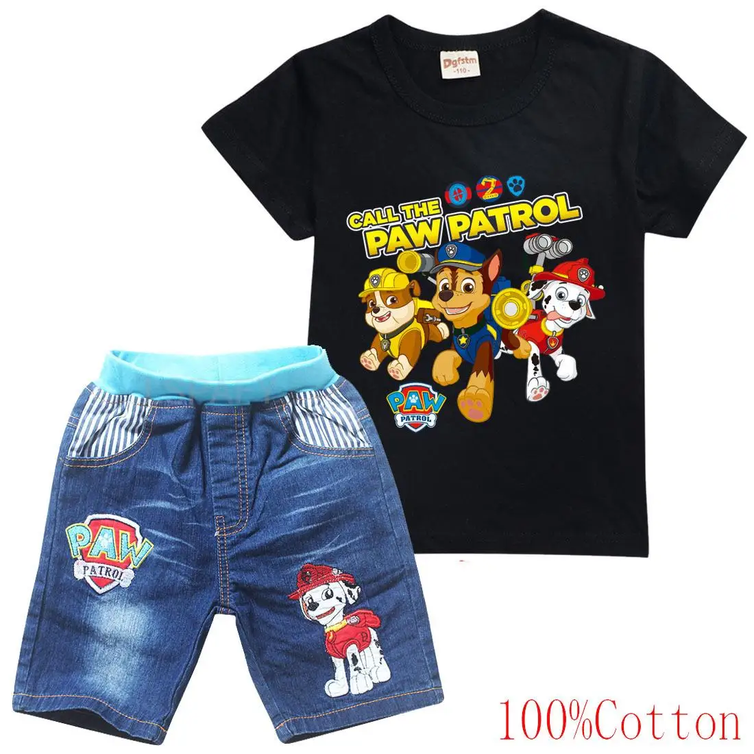 Футболка с коротким рукавом и шорты для мальчиков девочек