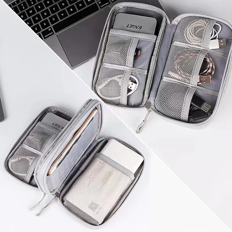 

New Style Portable Digital Code Data Cable Storage Bag Cell Phone Powerbank Headphones Waterproof Bag Organizer Storage Bag