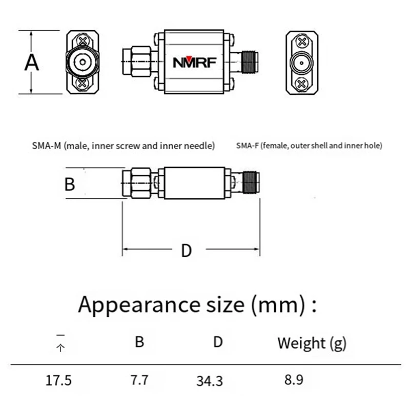 NMRF 5 8G 5000-6000 МГц многофункциональный широкополосный фильтр UWB для беспроводной
