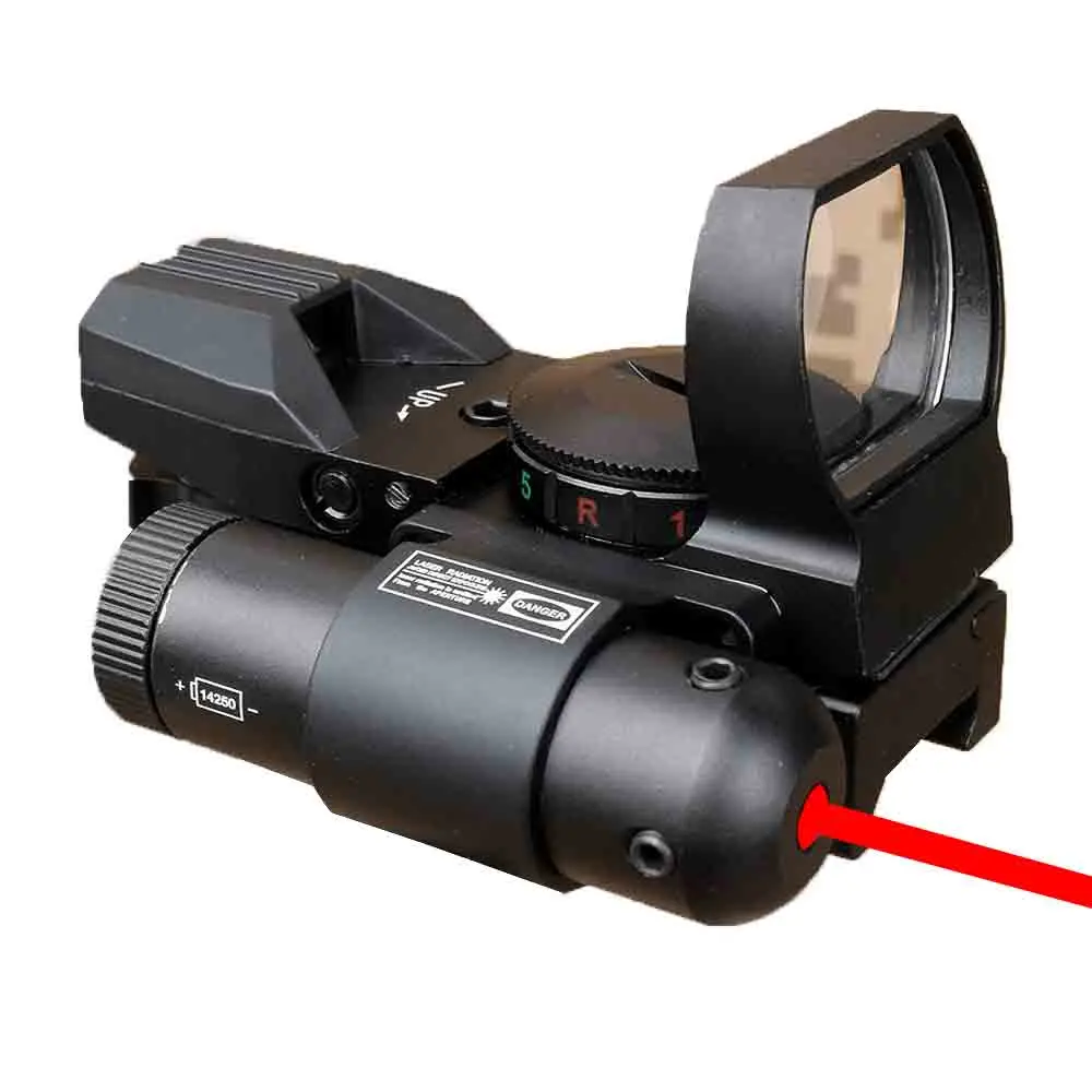 Mira telescópica para Rifle DE caza y Airsoft, mira óptica DE reflejo HD101B, punto rojo, BK, QD, 11mm / 20mm