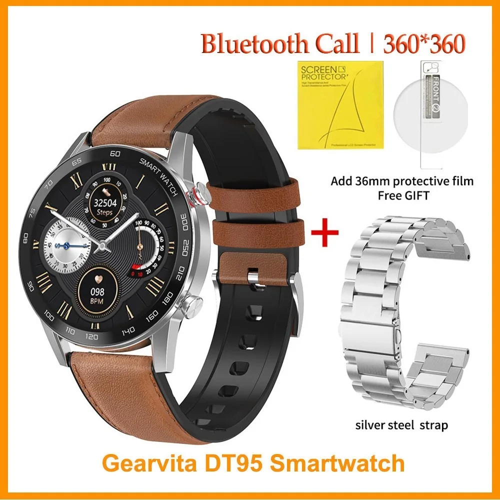 

Gift NO.1 DT95 Smartwatch Man IP68 Waterproof Call 360*360 ECG Heat Rate 1.3inch TFT Sleep Monitor VS L16 Smart Watch