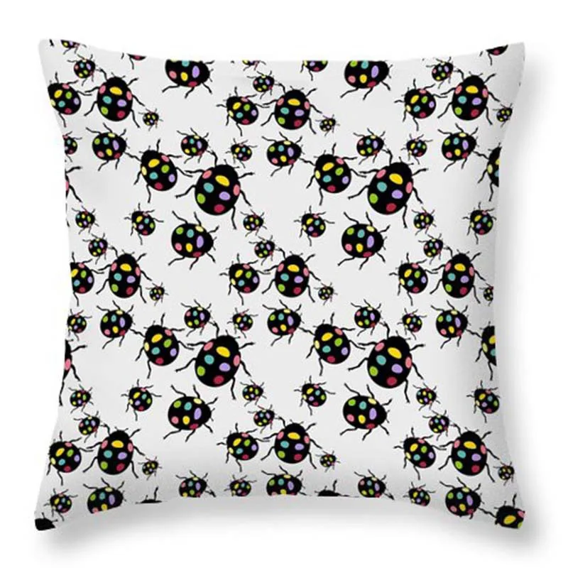 Lovely Ladybug Panda Animal Print Cushion Cover Geometry Throw Pillow Case Sofa Home Decor Pillowcase |