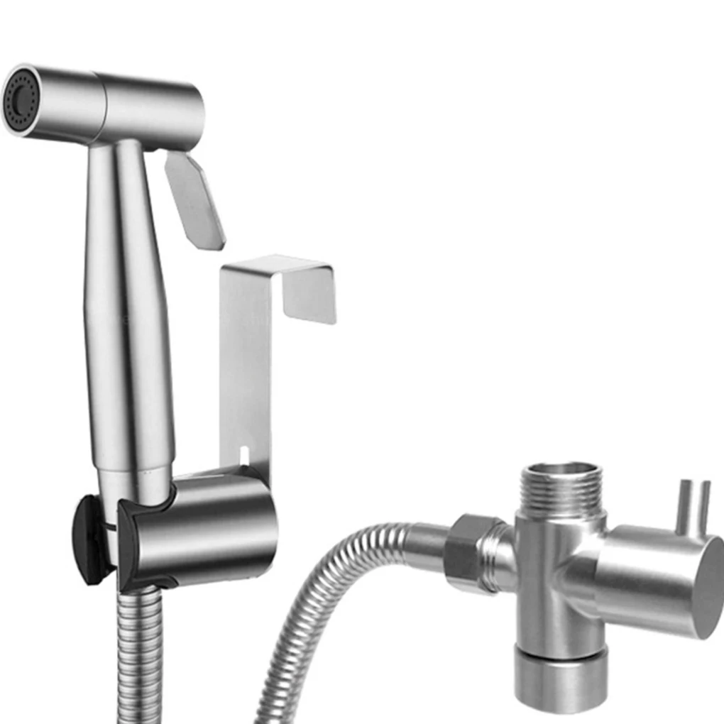 

Bathroom Handheld Bidet Set Toilet Spray Shower Diaper Sprayer Water Separator Hose Explosion Proof Pipe