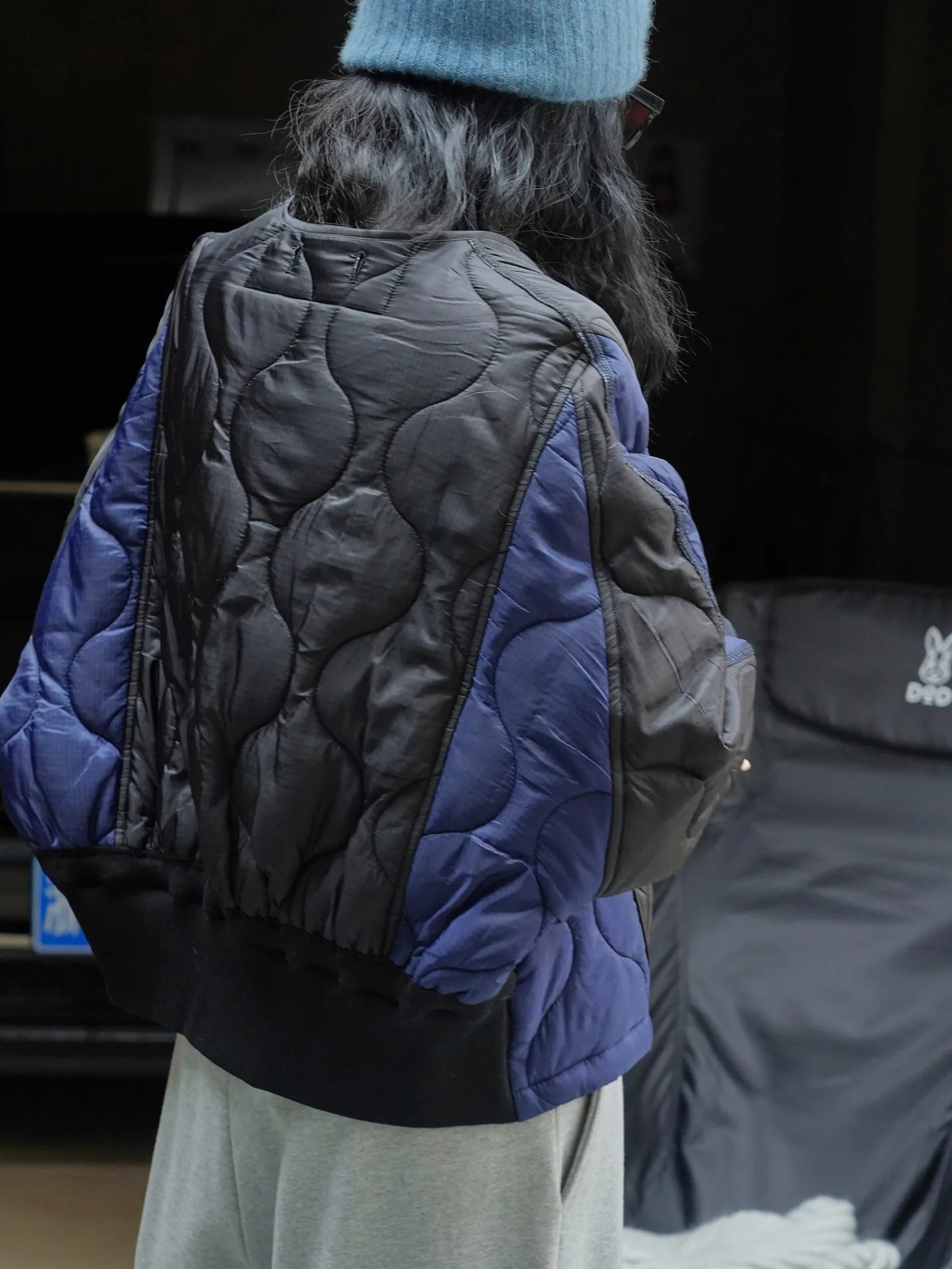 Зимняя новая японская уличная стильная ромбовидная морозостойкая хлопковая