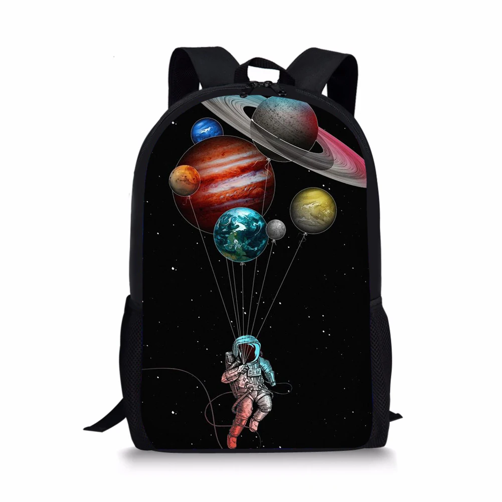 Astronuat Pattern Print School Bags Daily Travel Climbing Durable Backpack Trendy Birthday Gift for Kids Fashion Knapsack