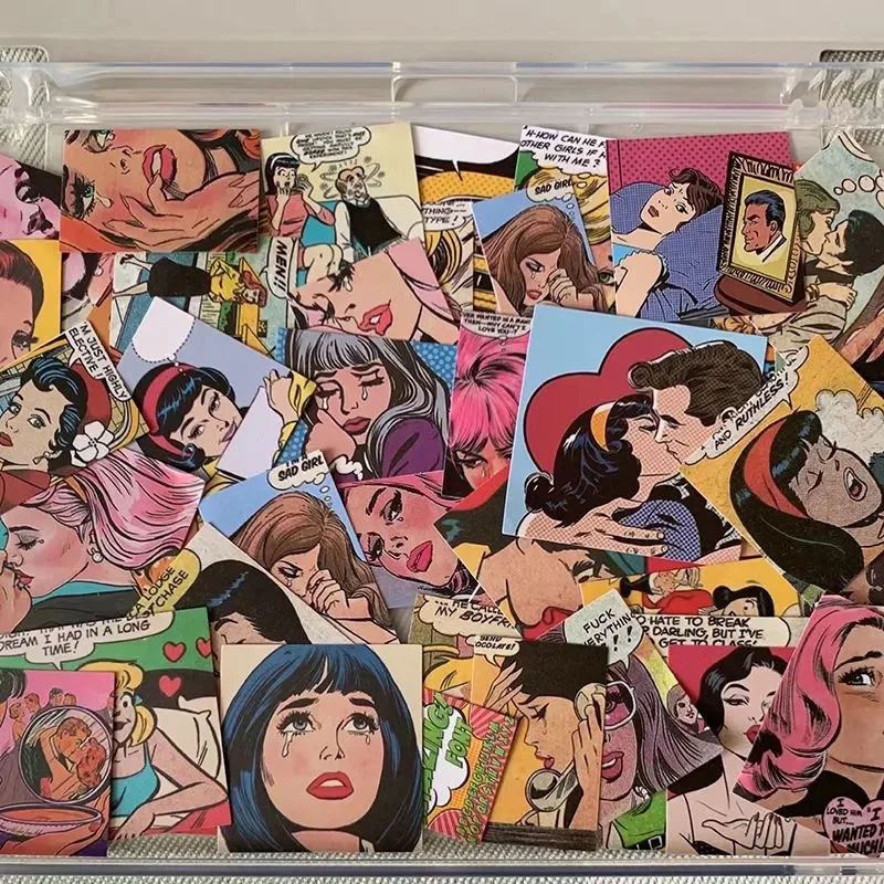 

Творческие аксессуары для учетных записей, Стильные наклейки с комиксами в стиле поп, декоративные наклейки в британском стиле