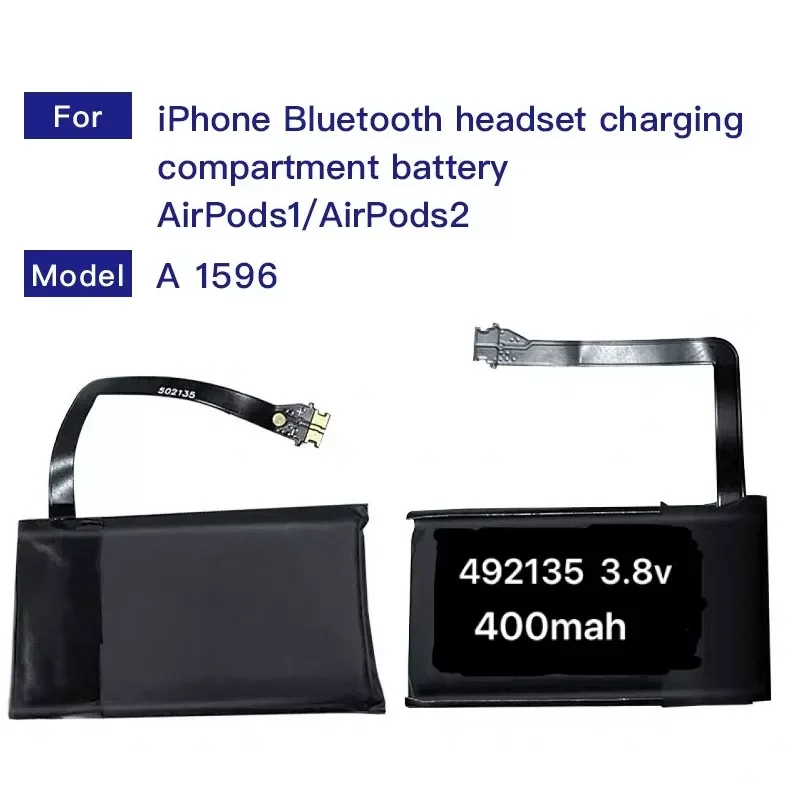 

2023New 3.8V 400mAh battery for Airpods 1 2 Wireless Charging box A1596 020-00098