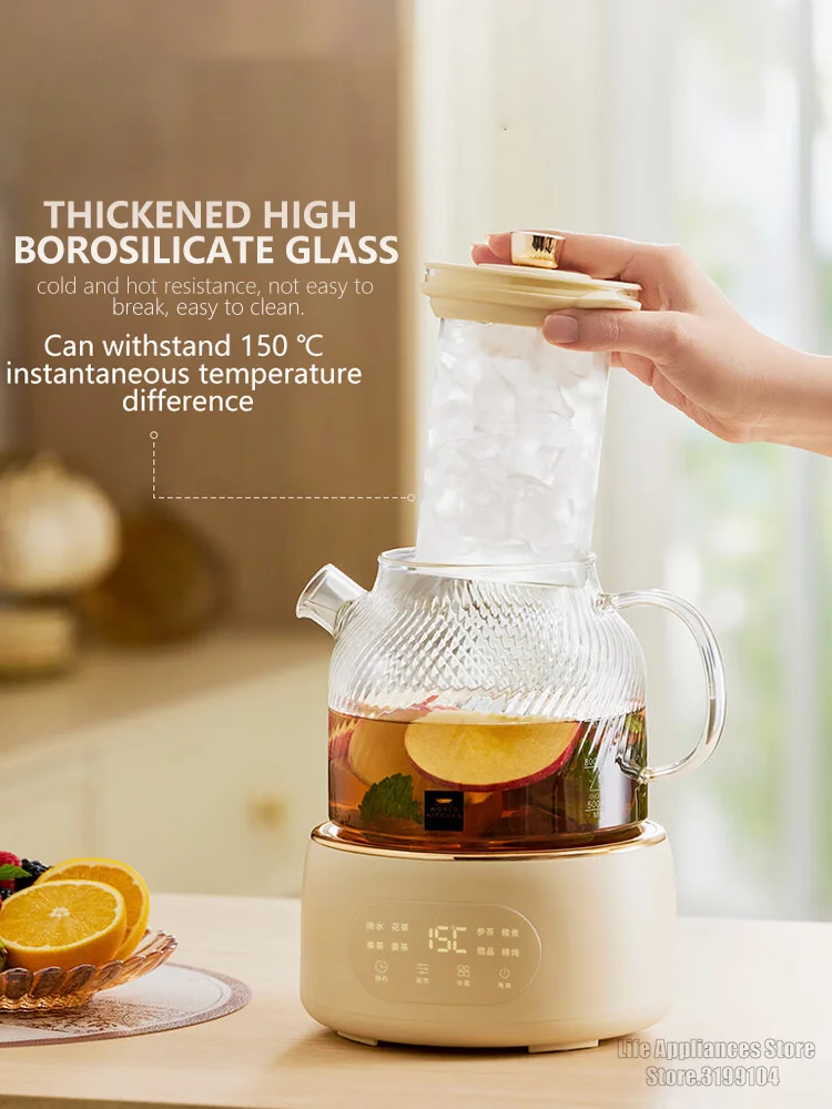 WORLD KITCHEN Электрический чайник 1000 мл Многофункциональный стеклянный для тушения