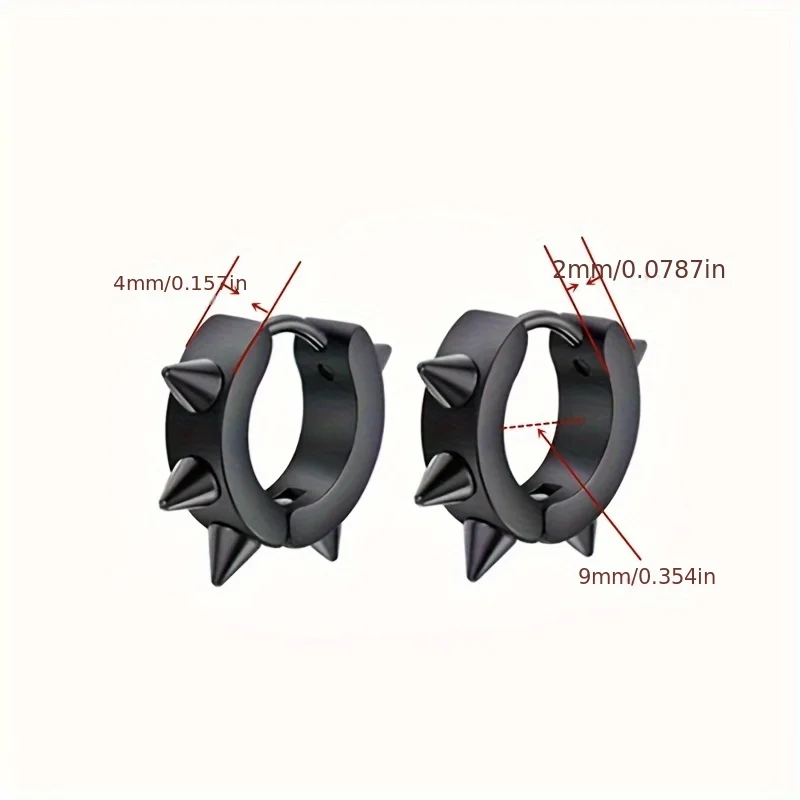 1/3/6 пар женские и мужские круглые серьги-кольца из нержавеющей стали