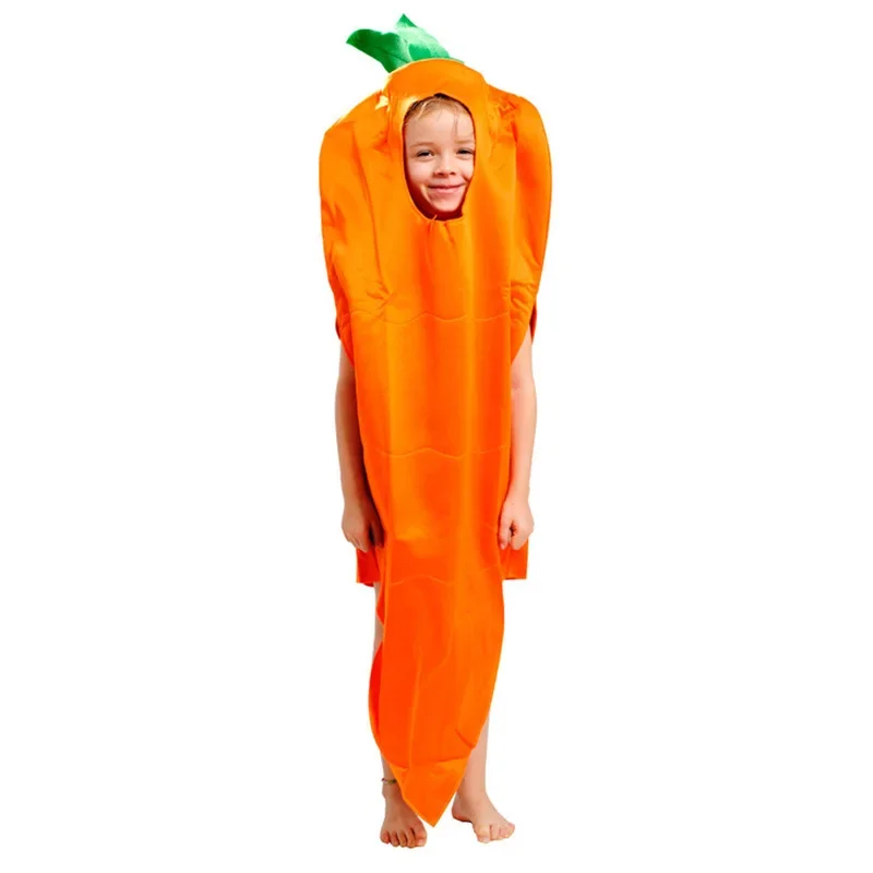 Хэллоуин Карнавал Косплей Морковь Костюм Овощная Одежда Для Взрослых И Детей