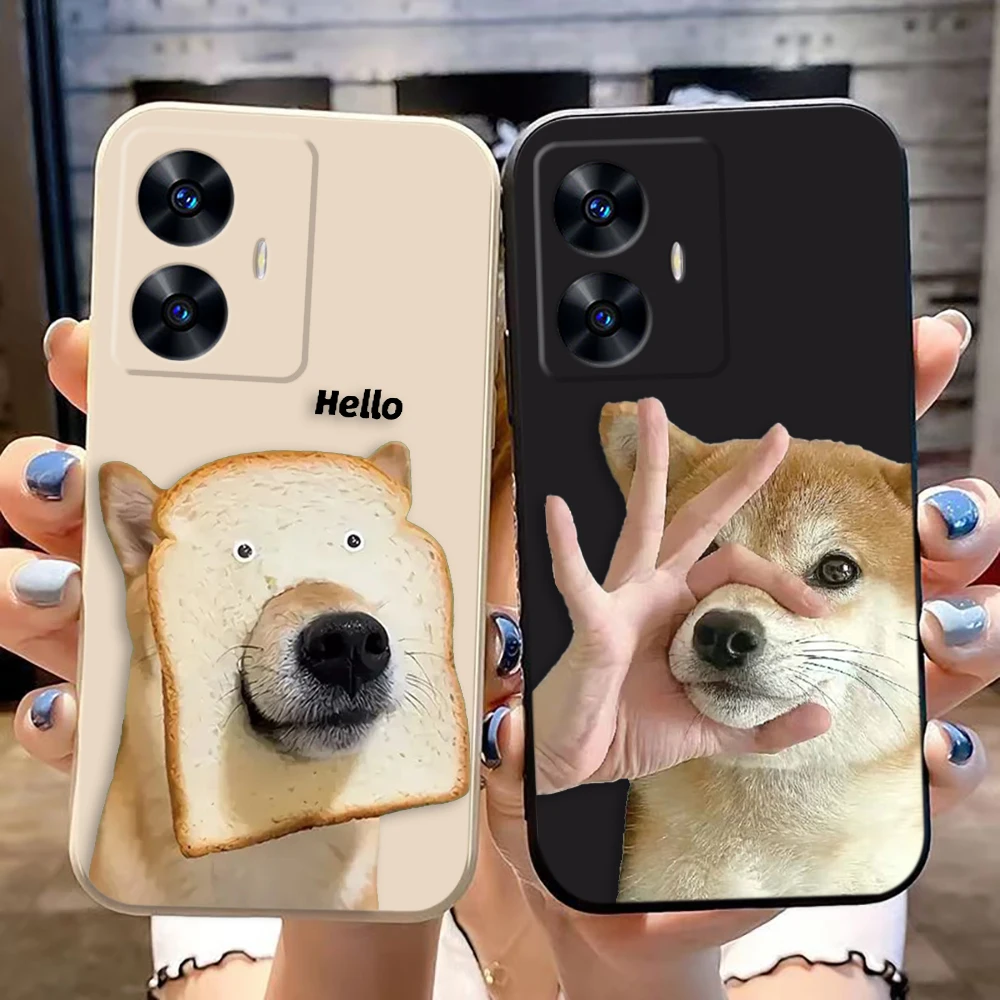 Чехол для телефона с забавным милым животным и собакой Realme C65 C63 C53 C35 C55 C33 C30 C21Y C20 C12