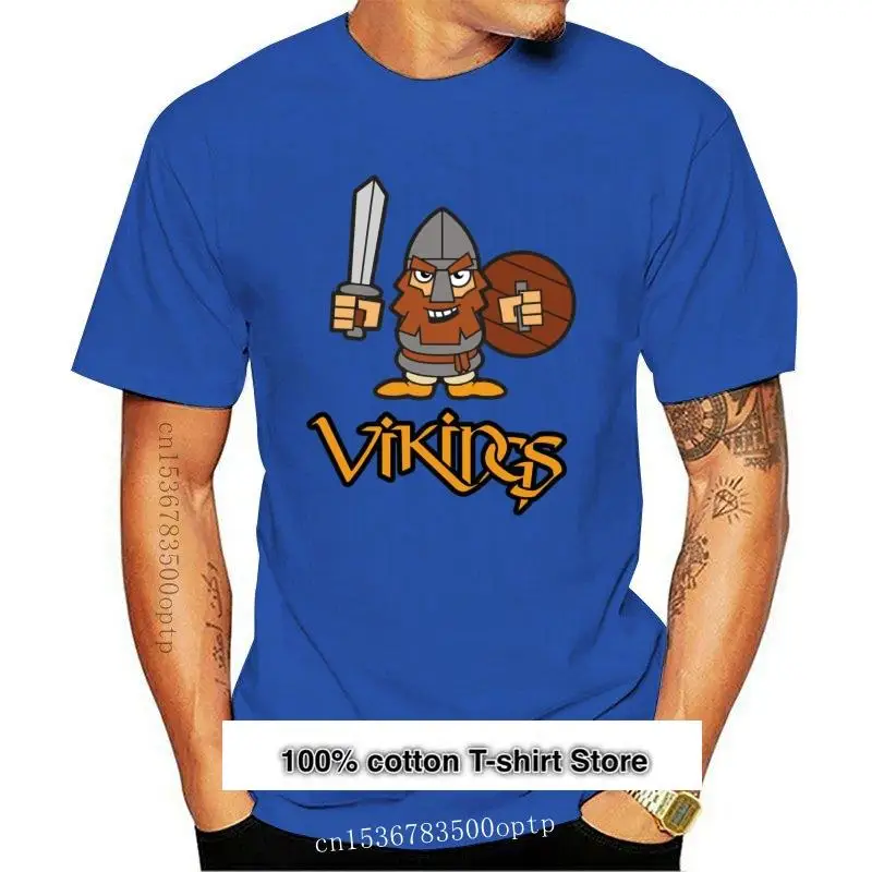 

Camiseta с персонажем викингов для мужчин, Уникальный Забавный для ребенка, Camiseta с круглым вырезом, большая предложение