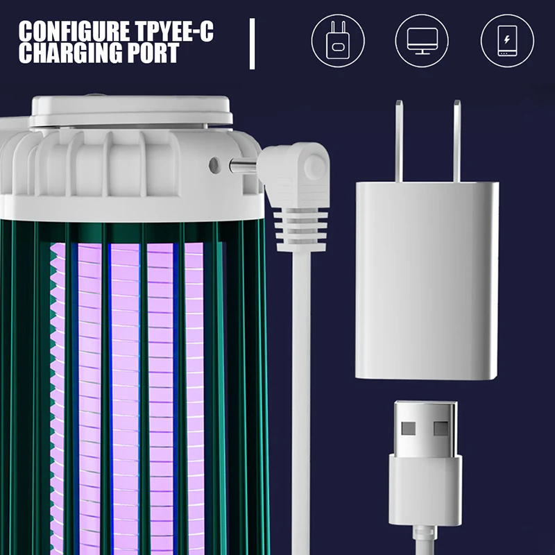 Mosquito Killer Lamp Electric Shock Photocatalyst Kill Bug Insect Zapper Home Repellent Usb Charging Outdoor Fly Trap |