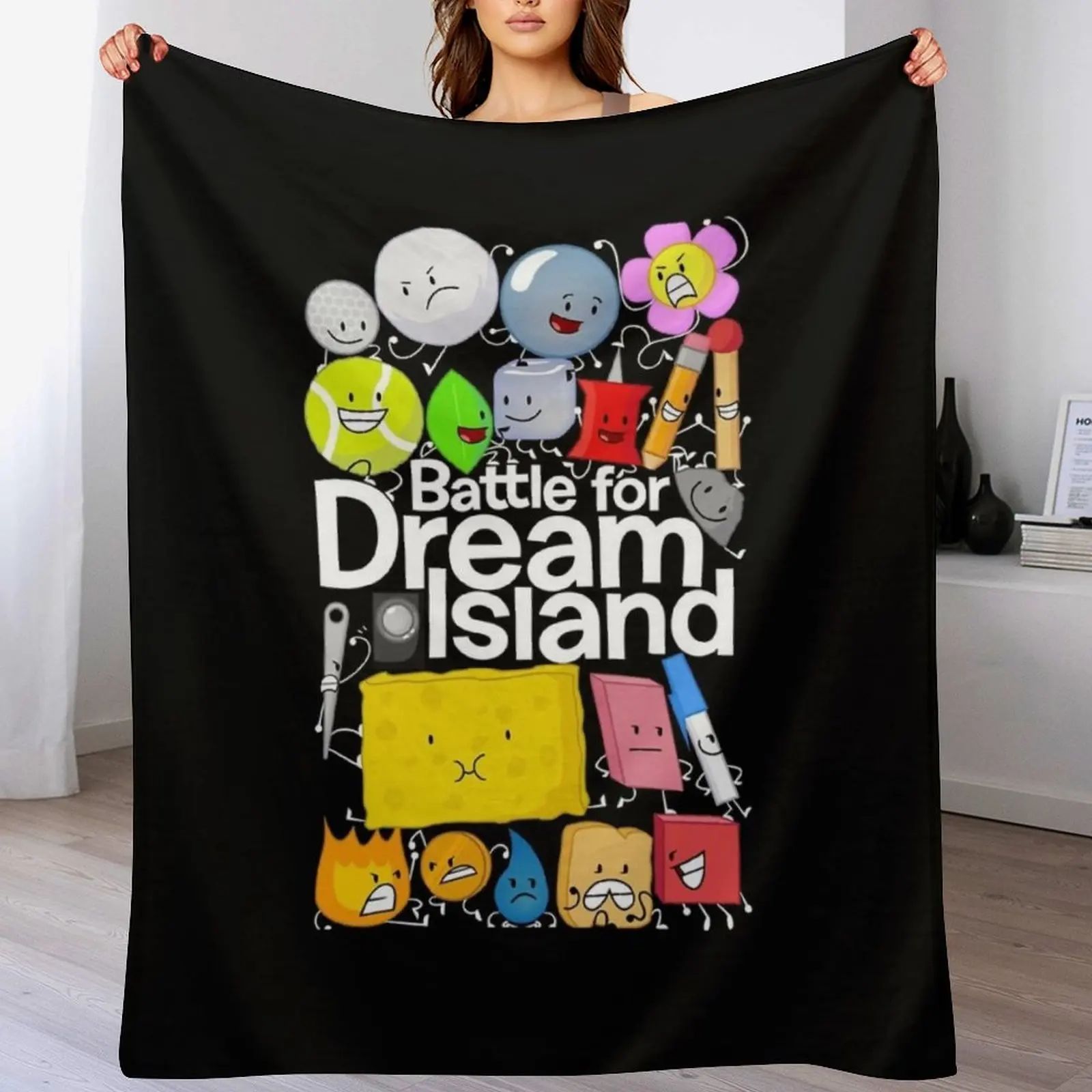 BFDI-Poster-Black-29Подарочное одеяло Декоративные свободные теплые одеяла