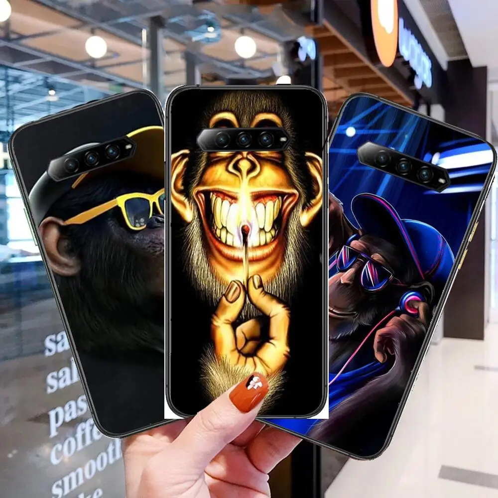 

Phone Case For xiaomi redmi Black Shark 4 Pro 2 3 3s Cases Helo Black Cover Silicone Back Prett mini cover fundaChimpanzees