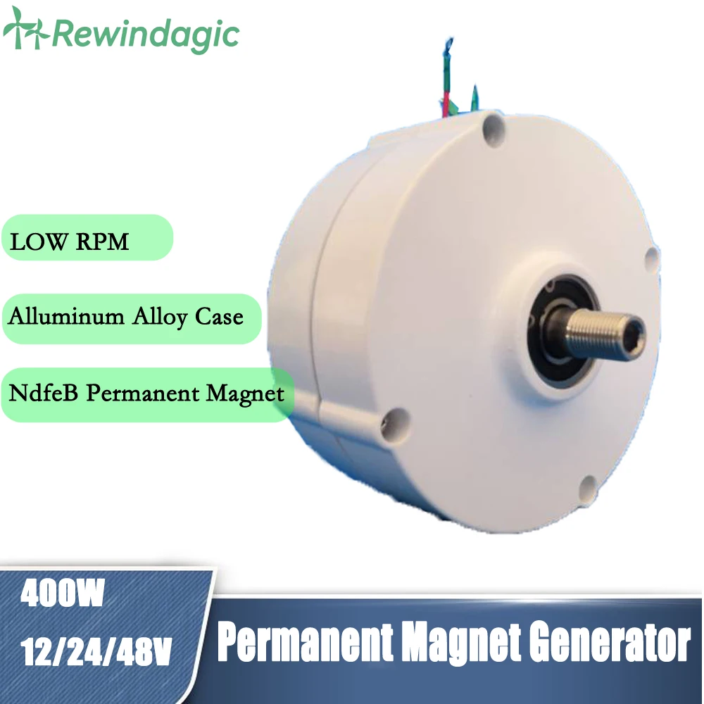 

Low RPM 600r/min 400W 12v 24v 48v Small Permanent Magnet Generator AC Alternator For DIY Your Own Horizontal Wind Turbine